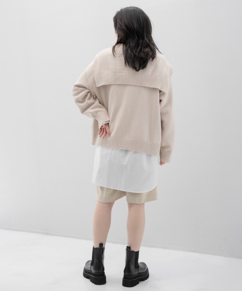 LOWRYS FARM（ローリーズファーム）の「セーラーカラーキナガシカーディガンＬＳ　227975（カーディガン/ボレロ・レディース・アイボリー/ブラック/ブラウン・FREE）」の21枚目の写真