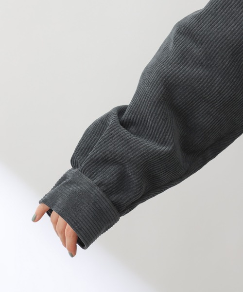 COLONY 2139（コロニートゥーワンスリーナイン）の「コール天ビッグフラップショートジャケット/コーデュロイジャケット(セットアップ可)（ブルゾン・レディース・カーキ/チャコールグレー/ブルー/アイボリー・LARGE/MEDIUM）」の16枚目の写真