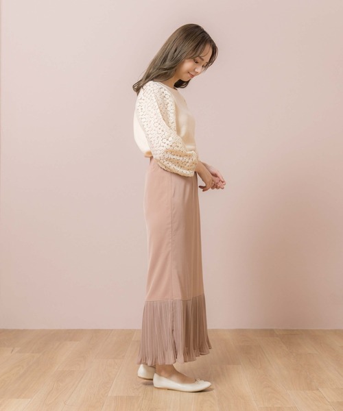 flower(フラワー)の「エニープリーツスカート(スカート・レディース・アイボリー/カーキ・FREE)」の14枚目の写真