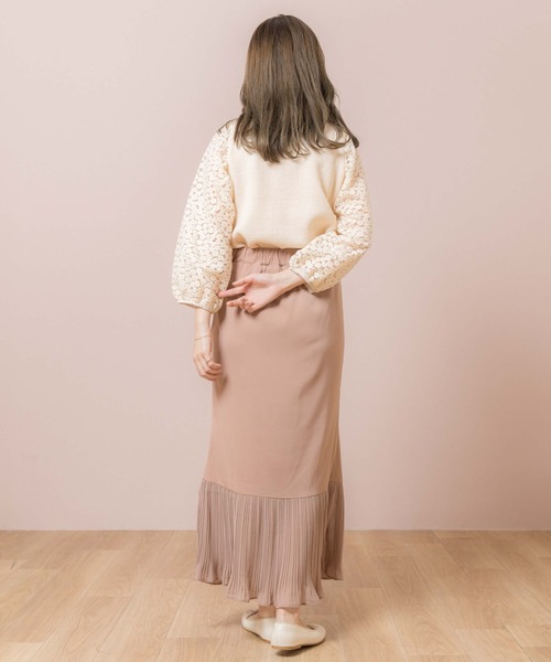 flower(フラワー)の「エニープリーツスカート(スカート・レディース・アイボリー/カーキ・FREE)」の10枚目の写真