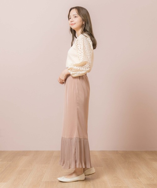 flower(フラワー)の「エニープリーツスカート(スカート・レディース・アイボリー/カーキ・FREE)」の19枚目の写真