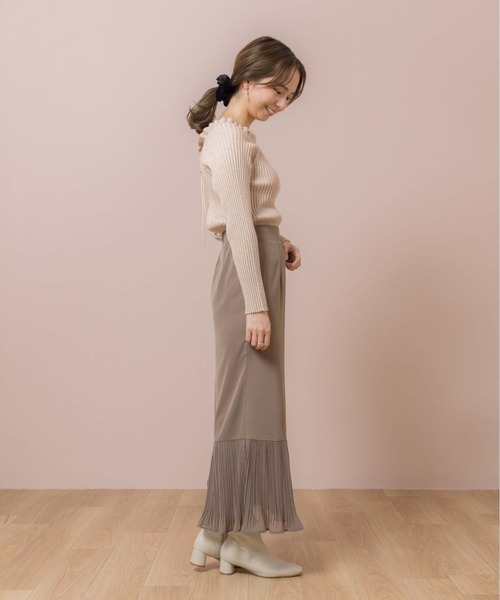 flower(フラワー)の「エニープリーツスカート(スカート・レディース・アイボリー/カーキ・FREE)」の18枚目の写真