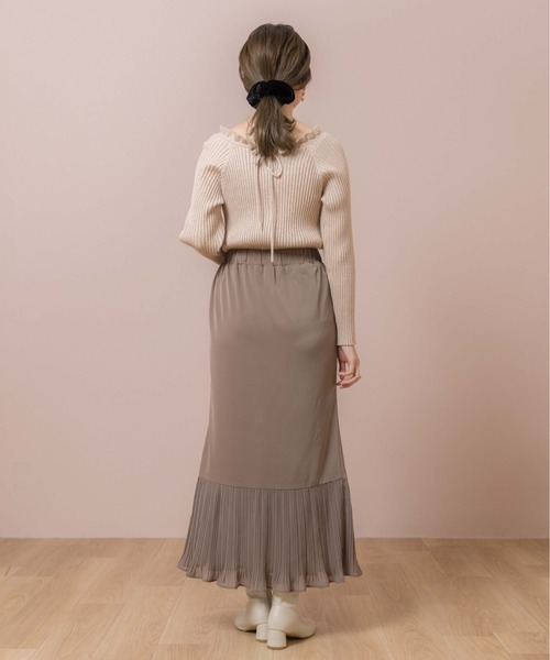 flower(フラワー)の「エニープリーツスカート(スカート・レディース・アイボリー/カーキ・FREE)」の13枚目の写真