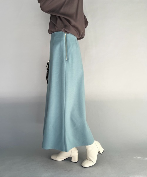 PICCIN(ピッチン)の「ライトジャージメルトンスカート(スカート・レディース・ネイビー/サックスブルー/オリーブ・L/M)」の20枚目の写真