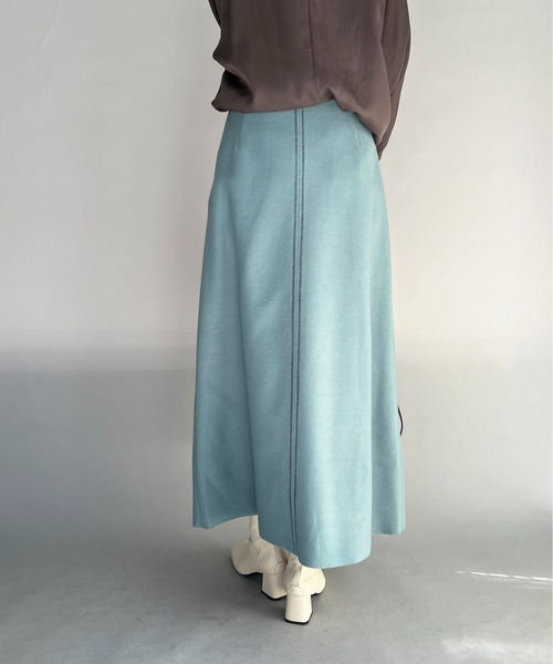 PICCIN(ピッチン)の「ライトジャージメルトンスカート(スカート・レディース・ネイビー/サックスブルー/オリーブ・L/M)」の21枚目の写真