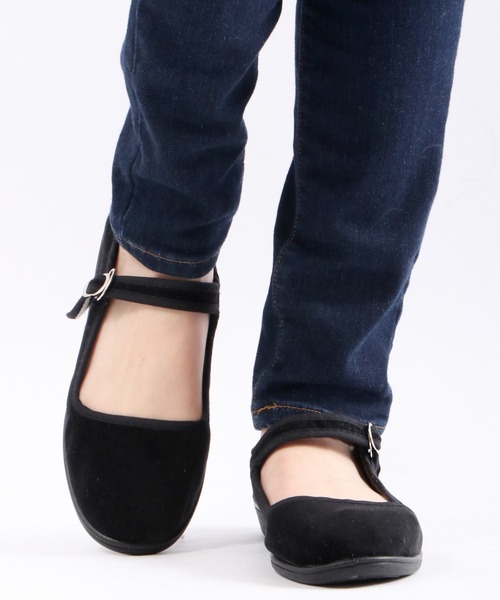 FUNALIVE(ファンアライブ)の「jou jou lier ストラップカンフーシューズ(バレエシューズ・レディース・ブラック/ボルドー/グレイッシュベージュ・M/L)」の6枚目の写真