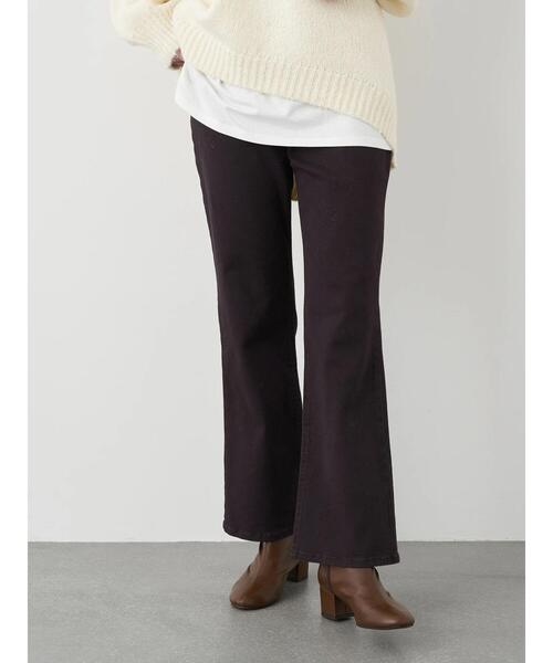 earth music&ecology（アースミュージックアンドエコロジー）の「カラーツイルフレアパンツ ＊（その他パンツ・レディース・ブラック/ホワイト系その他2/ピンク系その他3・S/M）」の4枚目の写真