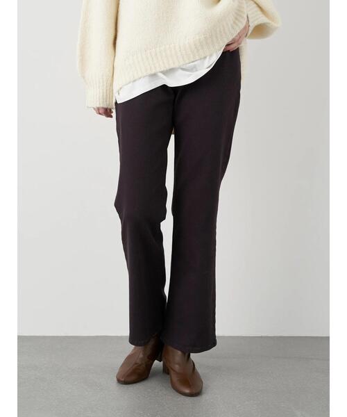 earth music&ecology（アースミュージックアンドエコロジー）の「カラーツイルフレアパンツ ＊（その他パンツ・レディース・ブラック/ホワイト系その他2/ピンク系その他3・S/M）」の9枚目の写真