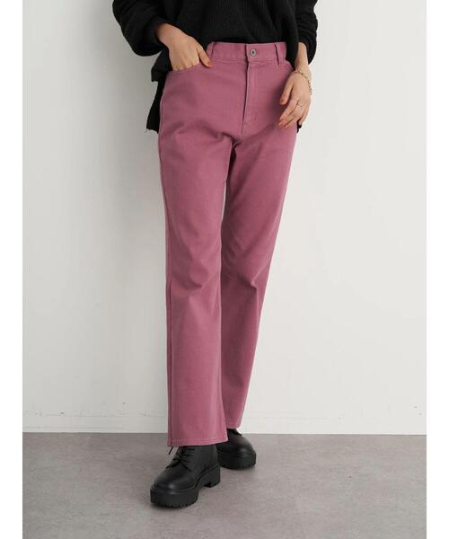 earth music&ecology（アースミュージックアンドエコロジー）の「カラーツイルフレアパンツ ＊（その他パンツ・レディース・ブラック/ホワイト系その他2/ピンク系その他3・S/M）」の15枚目の写真