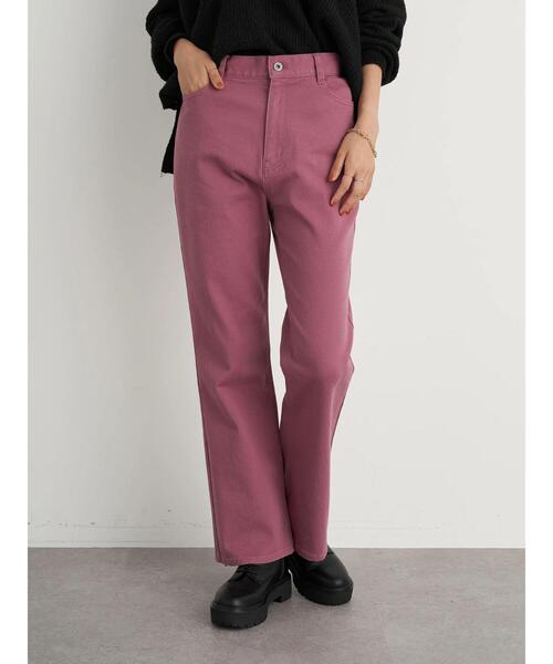 earth music&ecology（アースミュージックアンドエコロジー）の「カラーツイルフレアパンツ ＊（その他パンツ・レディース・ブラック/ホワイト系その他2/ピンク系その他3・S/M）」の16枚目の写真