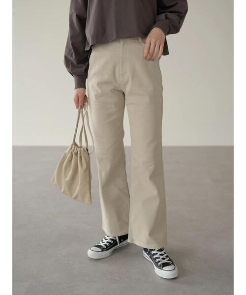 earth music&ecology（アースミュージックアンドエコロジー）の「カラーツイルフレアパンツ ＊（その他パンツ・レディース・ブラック/ホワイト系その他2/ピンク系その他3・S/M）」の22枚目の写真