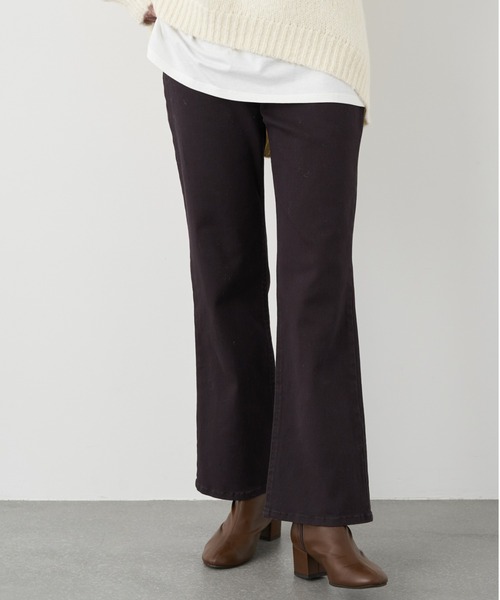 earth music&ecology（アースミュージックアンドエコロジー）の「カラーツイルフレアパンツ ＊（その他パンツ・レディース・ブラック/ホワイト系その他2/ピンク系その他3・S/M）」の3枚目の写真