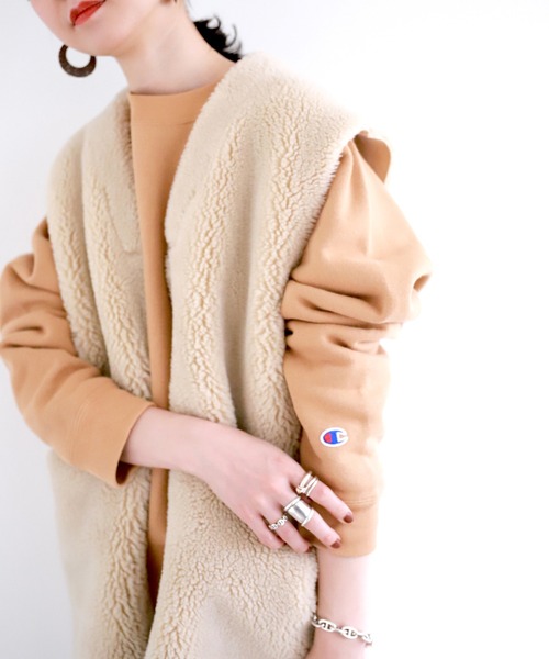 SLOBE IENA（スローブイエナ）の「【Champion / チャンピオン】SLOBE別注クルーネックスウェット【洗濯機洗い可】◆（スウェット・レディース・ネイビー/グレー/グリーン/ボルドー/ホワイト/ベージュ・FREE）」の20枚目の写真