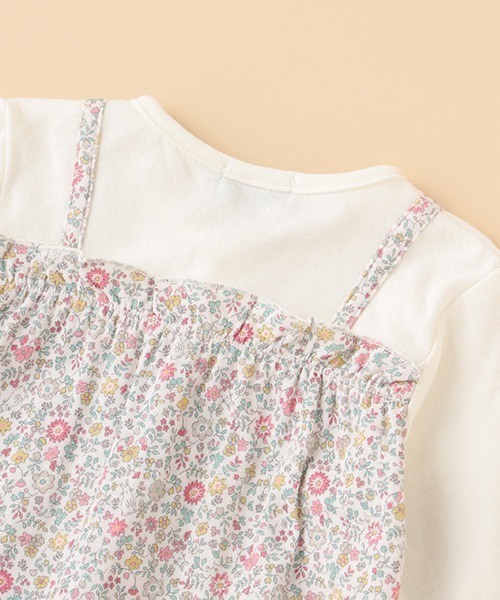 kladskap（クレードスコープ）の「サロペット重ね着風カバーオール（ロンパース・キッズ・ベージュ/ライトピンク・80ｃｍ/70cm）」の9枚目の写真