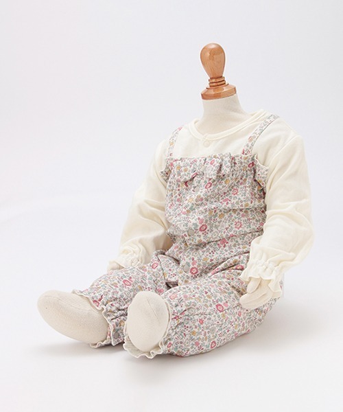 kladskap（クレードスコープ）の「サロペット重ね着風カバーオール（ロンパース・キッズ・ベージュ/ライトピンク・80ｃｍ/70cm）」の12枚目の写真