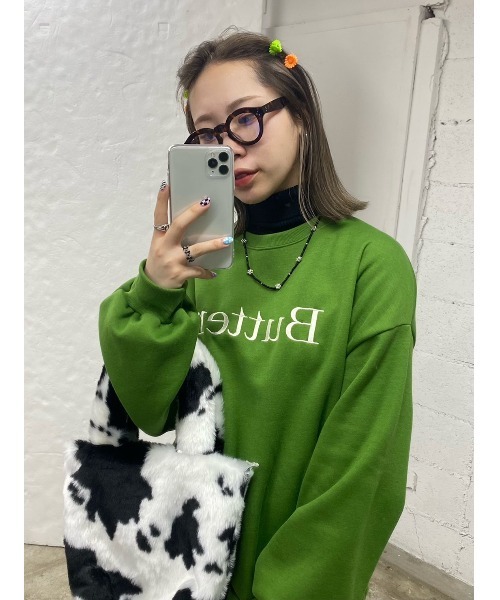 WC（ダブル シー）の「Butterスウェット（スウェット・レディース・ライトグレー/ブラック/オレンジ/グリーン・FREE）」の3枚目の写真