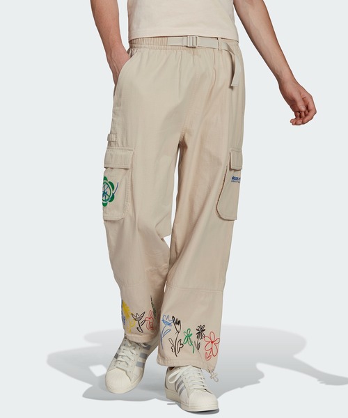 【adidas】3S カーゴパンツ ベージュ アディダス アディダス オリジナルス アディカラー カーゴパンツ