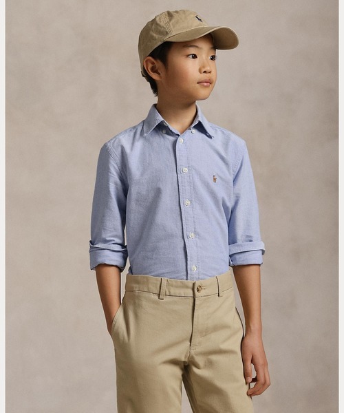 POLO RALPH LAUREN CHILDRENSWEAR(ポロ ラルフ ローレン チルドレンズウェア)の「コットン オックスフォード シャツ(シャツ/ブラウス・キッズ・ブルー・S/M/L/XL)」の1枚目の写真