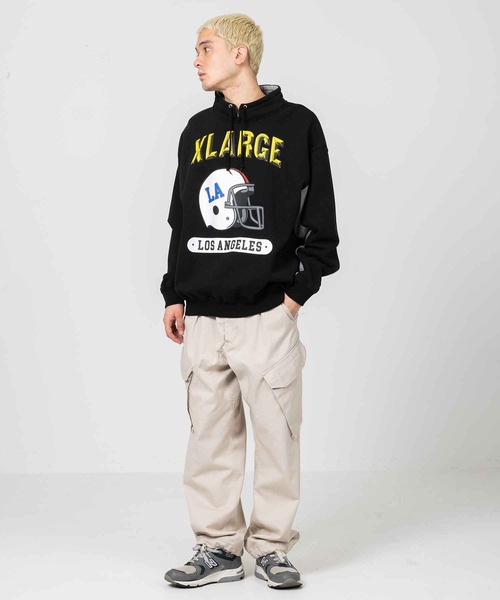 XLARGE（エクストララージ）の「FOOTBALL STAND COLLAR SWEAT（スウェット・メンズ・ブラック/イエロー/アッシュ・S/M/L/XL）」の13枚目の写真