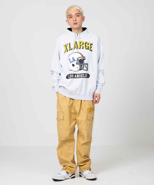 XLARGE（エクストララージ）の「FOOTBALL STAND COLLAR SWEAT（スウェット・メンズ・ブラック/イエロー/アッシュ・S/M/L/XL）」の14枚目の写真