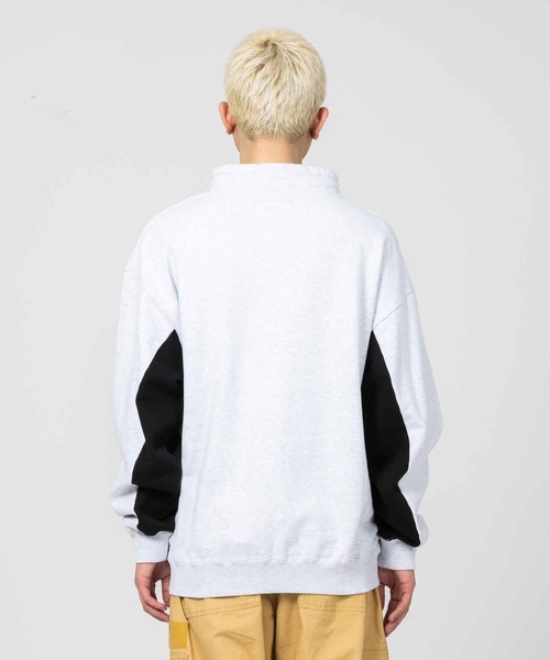 XLARGE（エクストララージ）の「FOOTBALL STAND COLLAR SWEAT（スウェット・メンズ・ブラック/イエロー/アッシュ・S/M/L/XL）」の5枚目の写真