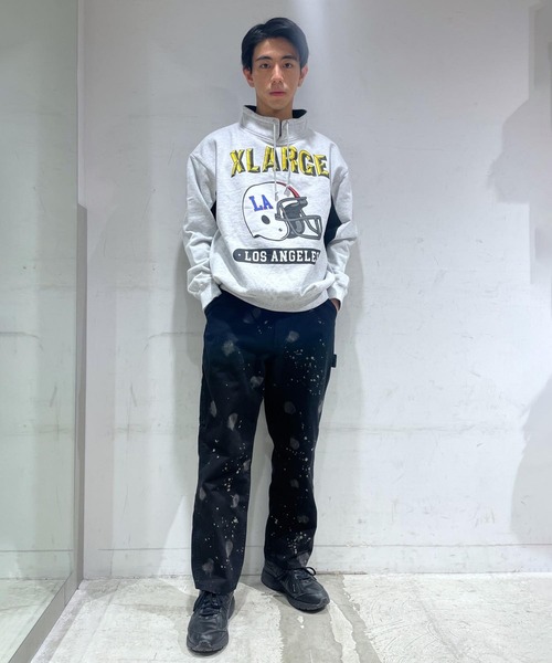 XLARGE（エクストララージ）の「FOOTBALL STAND COLLAR SWEAT（スウェット・メンズ・ブラック/イエロー/アッシュ・S/M/L/XL）」の17枚目の写真