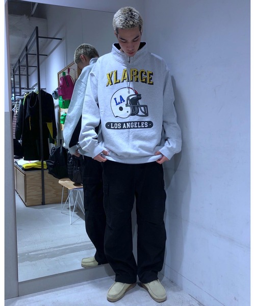 XLARGE（エクストララージ）の「FOOTBALL STAND COLLAR SWEAT（スウェット・メンズ・ブラック/イエロー/アッシュ・S/M/L/XL）」の20枚目の写真