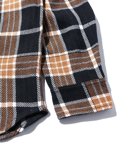 FIVEBROTHER(ファイブブラザー)の「FIVE BROTHER/ファイブブラザー EX HEAVY FLANNEL WORK SHIRT ワークシャツ チェック ユニセックス ヘビーフランネル(シャツ/ブラウス・メンズ・ホワイト/グリーン/ブラック・M/L/XL)」の5枚目の写真