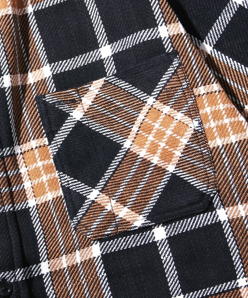 FIVEBROTHER(ファイブブラザー)の「FIVE BROTHER/ファイブブラザー EX HEAVY FLANNEL WORK SHIRT ワークシャツ チェック ユニセックス ヘビーフランネル(シャツ/ブラウス・メンズ・ホワイト/グリーン/ブラック・M/L/XL)」の7枚目の写真