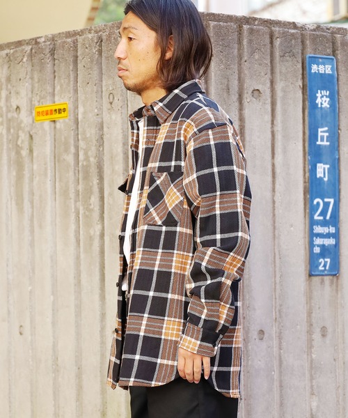 FIVEBROTHER(ファイブブラザー)の「FIVE BROTHER/ファイブブラザー EX HEAVY FLANNEL WORK SHIRT ワークシャツ チェック ユニセックス ヘビーフランネル(シャツ/ブラウス・メンズ・ホワイト/グリーン/ブラック・M/L/XL)」の11枚目の写真