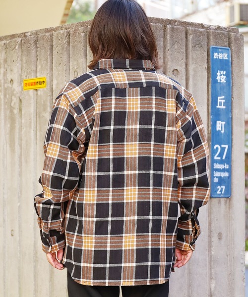 FIVEBROTHER(ファイブブラザー)の「FIVE BROTHER/ファイブブラザー EX HEAVY FLANNEL WORK SHIRT ワークシャツ チェック ユニセックス ヘビーフランネル(シャツ/ブラウス・メンズ・ホワイト/グリーン/ブラック・M/L/XL)」の12枚目の写真