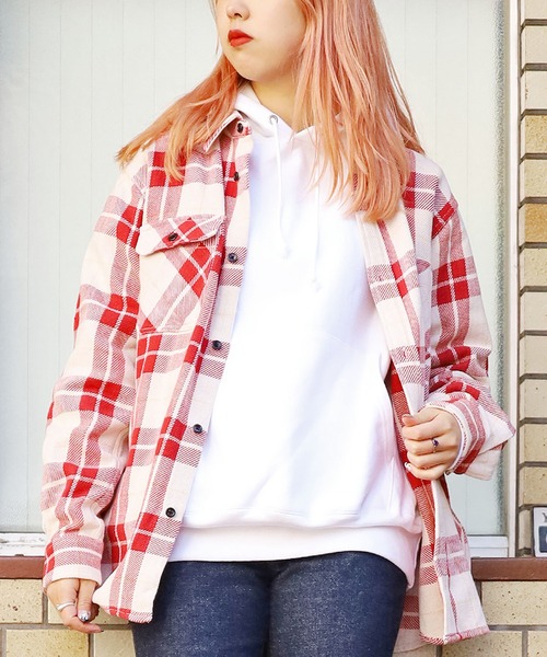 FIVEBROTHER(ファイブブラザー)の「FIVE BROTHER/ファイブブラザー EX HEAVY FLANNEL WORK SHIRT ワークシャツ チェック ユニセックス ヘビーフランネル(シャツ/ブラウス・メンズ・ホワイト/グリーン/ブラック・M/L/XL)」の17枚目の写真