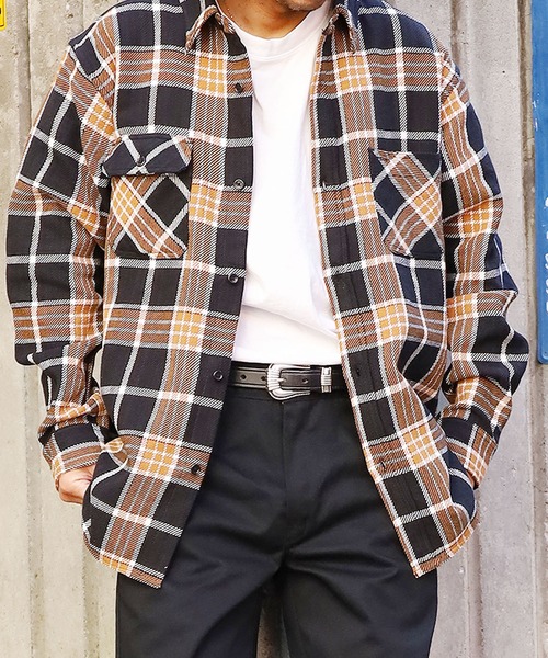 FIVEBROTHER(ファイブブラザー)の「FIVE BROTHER/ファイブブラザー EX HEAVY FLANNEL WORK SHIRT ワークシャツ チェック ユニセックス ヘビーフランネル(シャツ/ブラウス・メンズ・ホワイト/グリーン/ブラック・M/L/XL)」の20枚目の写真