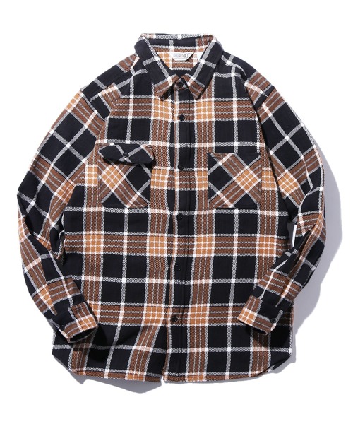 FIVEBROTHER(ファイブブラザー)の「FIVE BROTHER/ファイブブラザー EX HEAVY FLANNEL WORK SHIRT ワークシャツ チェック ユニセックス ヘビーフランネル(シャツ/ブラウス・メンズ・ホワイト/グリーン/ブラック・M/L/XL)」の13枚目の写真