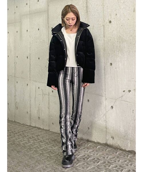 EMODA（エモダ）の「カーブギャザーニット（ニット/セーター・レディース・ブラウン/グリーン/ブラック/ホワイト・FREE）」の6枚目の写真