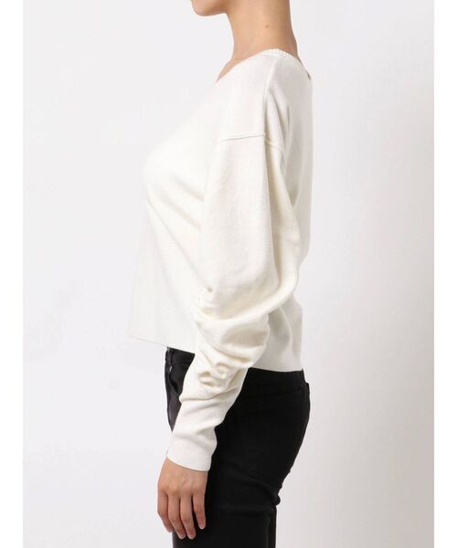 EMODA（エモダ）の「カーブギャザーニット（ニット/セーター・レディース・ブラウン/グリーン/ブラック/ホワイト・FREE）」の13枚目の写真