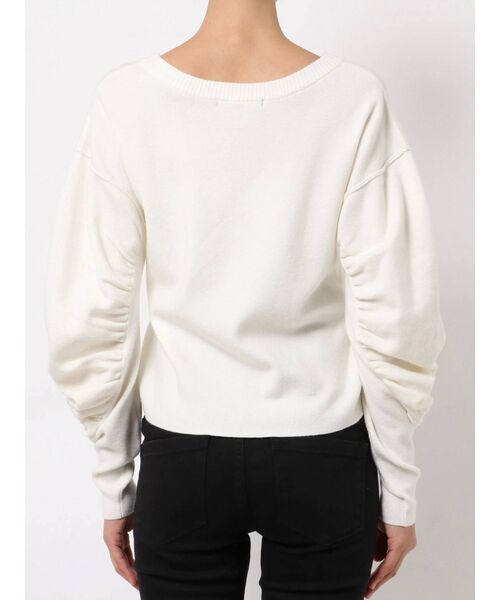 EMODA（エモダ）の「カーブギャザーニット（ニット/セーター・レディース・ブラウン/グリーン/ブラック/ホワイト・FREE）」の14枚目の写真