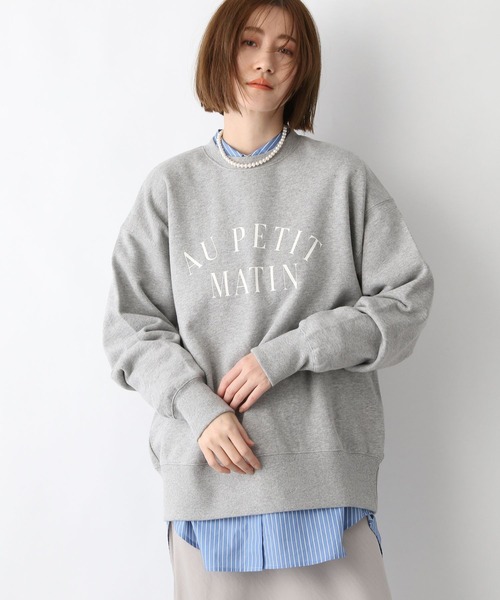 A part by（アパートバイ）の「カレッジロゴウラケ　261576（スウェット・レディース・ブラック/グレー/オフホワイト・FREE）」の3枚目の写真