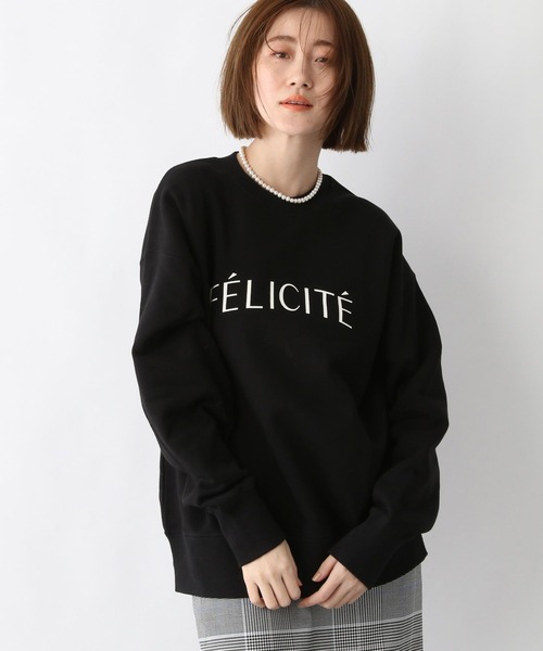 A part by（アパートバイ）の「カレッジロゴウラケ　261576（スウェット・レディース・ブラック/グレー/オフホワイト・FREE）」の2枚目の写真