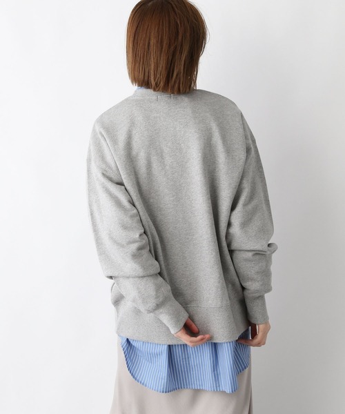 A part by（アパートバイ）の「カレッジロゴウラケ　261576（スウェット・レディース・ブラック/グレー/オフホワイト・FREE）」の4枚目の写真