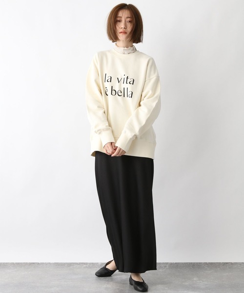 A part by（アパートバイ）の「カレッジロゴウラケ　261576（スウェット・レディース・ブラック/グレー/オフホワイト・FREE）」の17枚目の写真