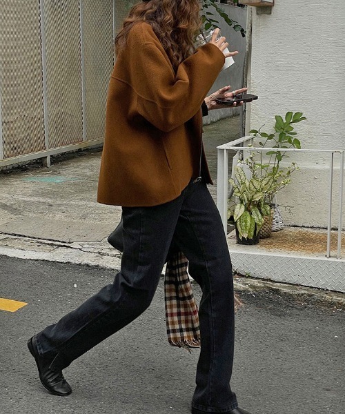 MANGROVE（マングローブ）の「ジップアップショートコート（その他アウター・レディース・ブラック/グレー/ブラウン・FREE）」の11枚目の写真