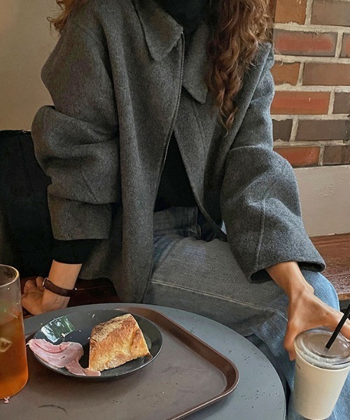 MANGROVE（マングローブ）の「ジップアップショートコート（その他アウター・レディース・ブラック/グレー/ブラウン・FREE）」の19枚目の写真