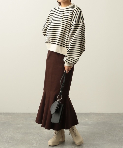 Heather（ヘザー）の「ボーダーウラケスウェット　261889（スウェット・レディース・ブラック系その他/イエロー系その他/グリーン系その他・FREE）」の15枚目の写真