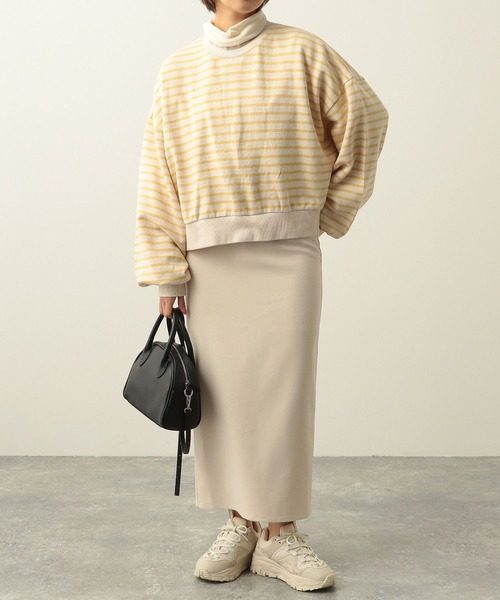 Heather（ヘザー）の「ボーダーウラケスウェット　261889（スウェット・レディース・ブラック系その他/イエロー系その他/グリーン系その他・FREE）」の8枚目の写真