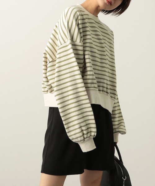 Heather（ヘザー）の「ボーダーウラケスウェット　261889（スウェット・レディース・ブラック系その他/イエロー系その他/グリーン系その他・FREE）」の20枚目の写真