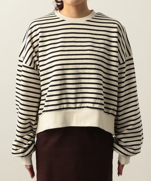 Heather（ヘザー）の「ボーダーウラケスウェット　261889（スウェット・レディース・ブラック系その他/イエロー系その他/グリーン系その他・FREE）」の10枚目の写真