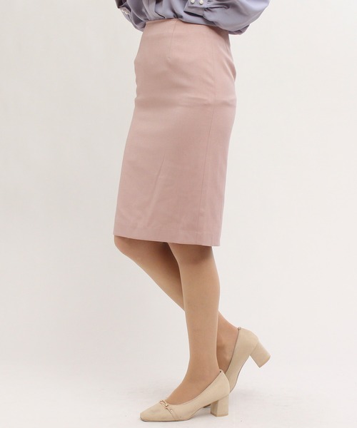 TRUDEA（トルディア）の「（シーズンレス）2レングスタイトスカート（57㎝丈）（スカート・レディース・ピンク/ブラック/ブラック×ホワイト/ネイビー/ホワイト/ベージュ/ライトグレー/ブラウン/ホワイト×ネイビー・MEDIUM/LARGE/SMALL/X-SMALL）」の9枚目の写真