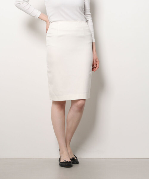 TRUDEA（トルディア）の「（シーズンレス）2レングスタイトスカート（57㎝丈）（スカート・レディース・ピンク/ブラック/ブラック×ホワイト/ネイビー/ホワイト/ベージュ/ライトグレー/ブラウン/ホワイト×ネイビー・MEDIUM/LARGE/SMALL/X-SMALL）」の16枚目の写真