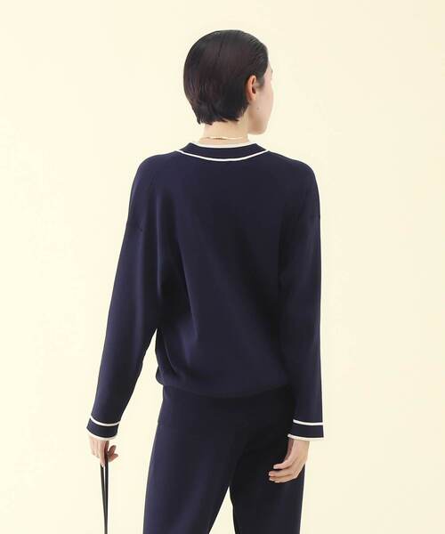 martinique（マルティニーク）の「martinique/コンパクトレーヨンカーディガン（カーディガン/ボレロ・レディース・ホワイト系その他/ダークネイビー・FREE）」の9枚目の写真